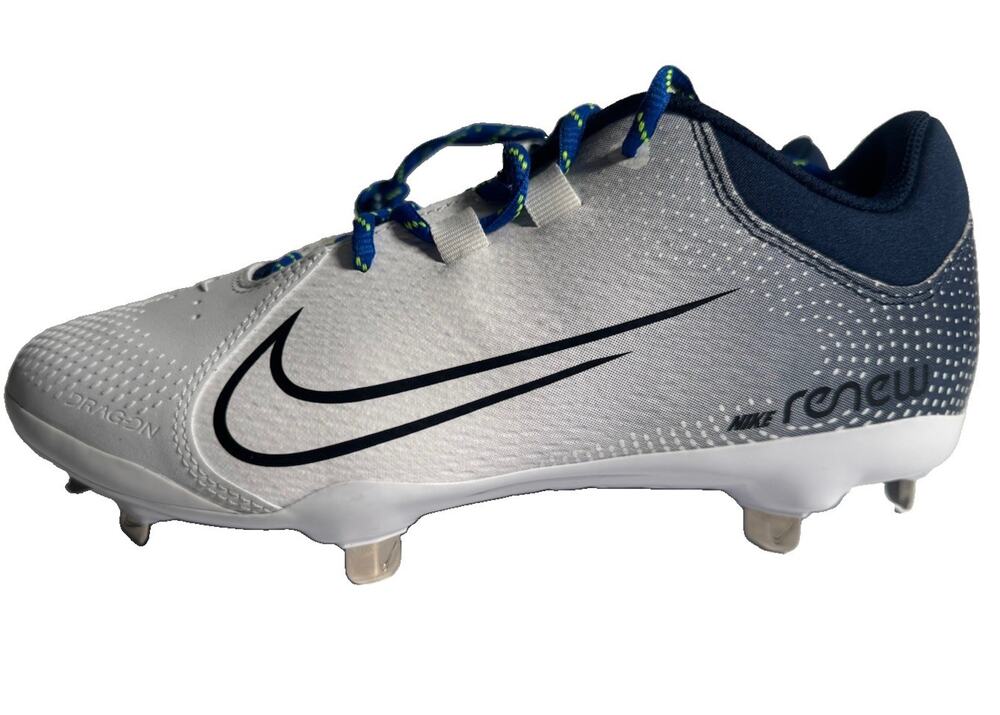 Nike Hyperdiamond 4 Pro Womens 9 Metal Softball Cleats Navy White CZ5920-400